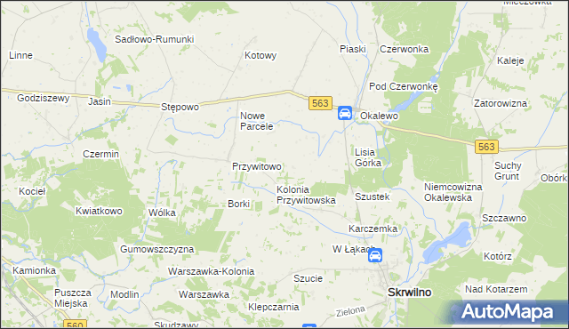 mapa Budziska gmina Skrwilno, Budziska gmina Skrwilno na mapie Targeo