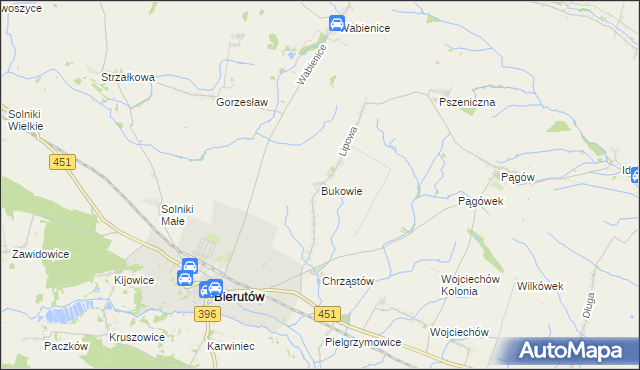 mapa Bukowie gmina Wilków, Bukowie gmina Wilków na mapie Targeo