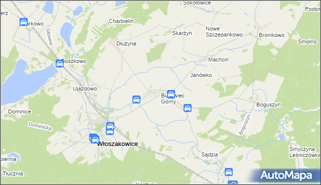 mapa Bukówiec Górny, Bukówiec Górny na mapie Targeo