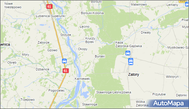 mapa Burlaki, Burlaki na mapie Targeo