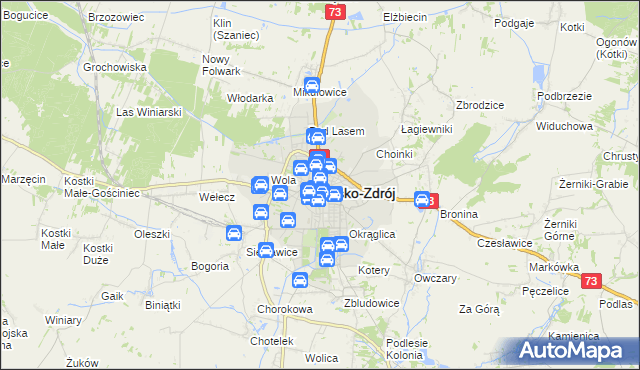 mapa Busko-Zdrój, Busko-Zdrój na mapie Targeo
