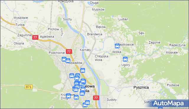 mapa Chłopska Wola, Chłopska Wola na mapie Targeo