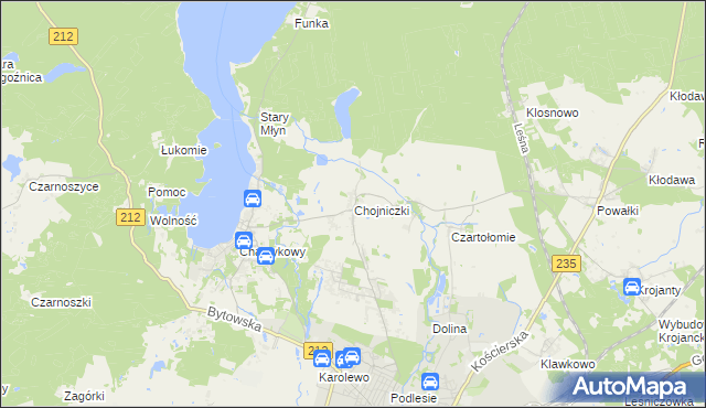 mapa Chojniczki, Chojniczki na mapie Targeo