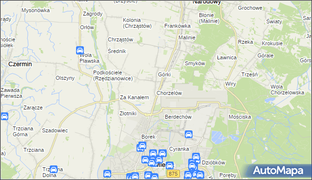 mapa Chorzelów, Chorzelów na mapie Targeo