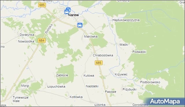 mapa Chrabostówka, Chrabostówka na mapie Targeo
