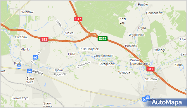 mapa Chrząchówek, Chrząchówek na mapie Targeo