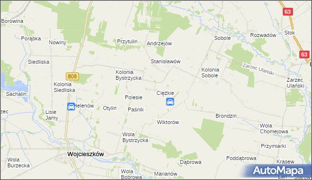 mapa Ciężkie, Ciężkie na mapie Targeo
