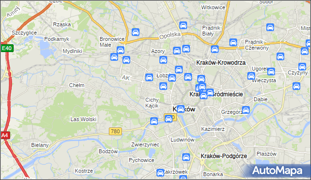 mapa Czarna Wieś gmina Kraków, Czarna Wieś gmina Kraków na mapie Targeo