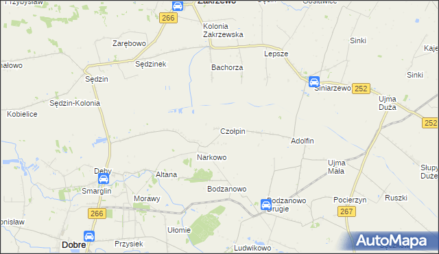mapa Czołpin, Czołpin na mapie Targeo