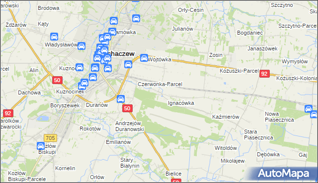 mapa Czyste gmina Sochaczew, Czyste gmina Sochaczew na mapie Targeo