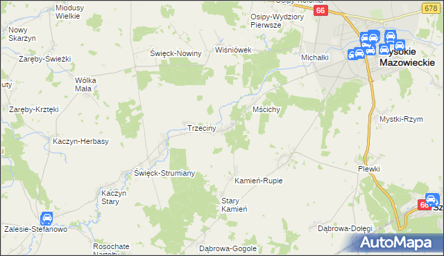 mapa Dąbrowa-Dzięciel, Dąbrowa-Dzięciel na mapie Targeo