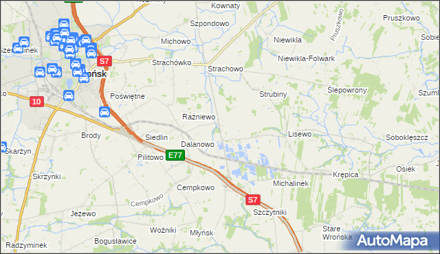 mapa Dalanówek, Dalanówek na mapie Targeo