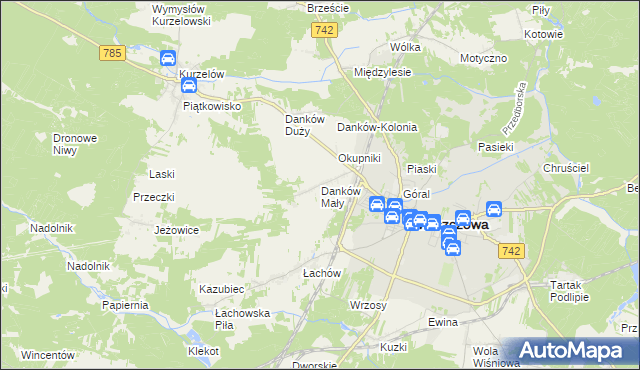 mapa Danków Mały, Danków Mały na mapie Targeo