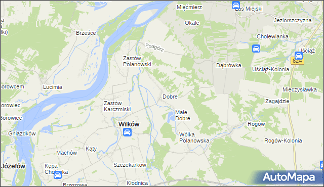 mapa Dobre gmina Wilków, Dobre gmina Wilków na mapie Targeo