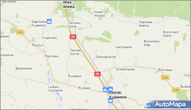 mapa Dobrogościce, Dobrogościce na mapie Targeo