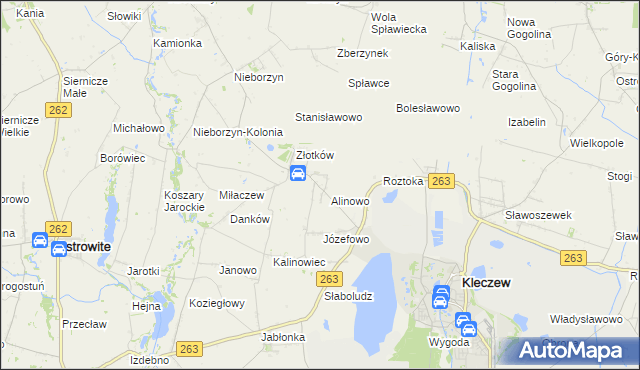mapa Dobromyśl gmina Kleczew, Dobromyśl gmina Kleczew na mapie Targeo