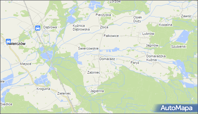 mapa Domaradz gmina Pokój, Domaradz gmina Pokój na mapie Targeo