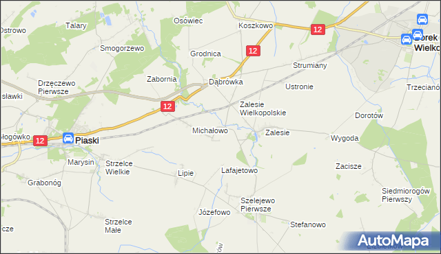 mapa Drogoszewo gmina Piaski, Drogoszewo gmina Piaski na mapie Targeo