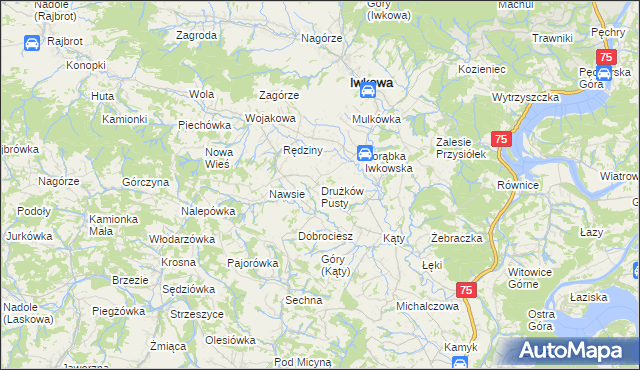 mapa Drużków Pusty, Drużków Pusty na mapie Targeo