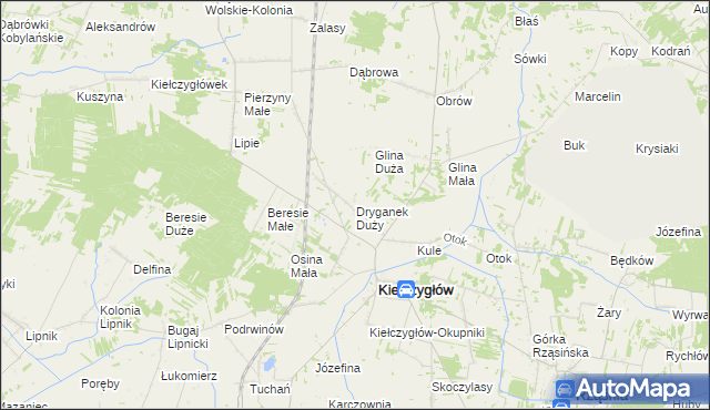 mapa Dryganek Duży, Dryganek Duży na mapie Targeo