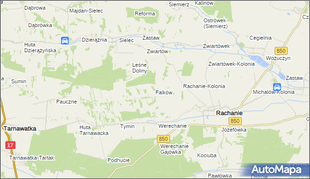mapa Falków, Falków na mapie Targeo