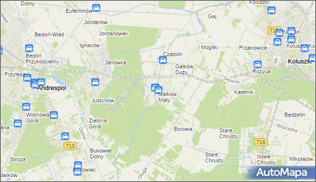 mapa Gałków Mały, Gałków Mały na mapie Targeo
