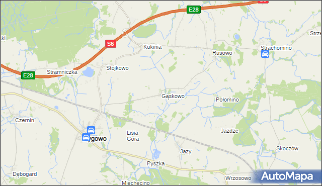 mapa Gąskowo, Gąskowo na mapie Targeo
