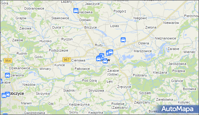 mapa Gdów, Gdów na mapie Targeo