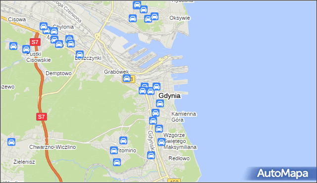 mapa Gdyni, Gdynia na mapie Targeo