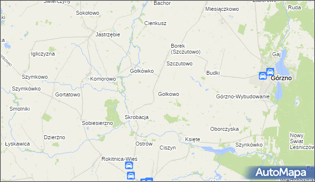 mapa Gołkowo gmina Górzno, Gołkowo gmina Górzno na mapie Targeo