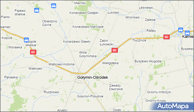 mapa Gołymin-Północ, Gołymin-Północ na mapie Targeo