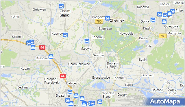 mapa Gorzów, Gorzów na mapie Targeo