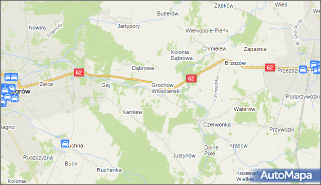 mapa Grochów Szlachecki, Grochów Szlachecki na mapie Targeo