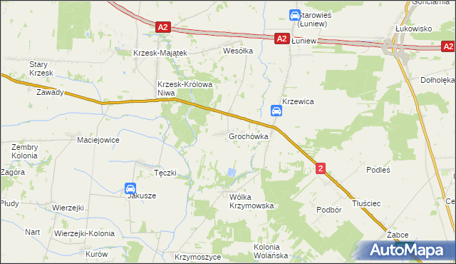 mapa Grochówka, Grochówka na mapie Targeo