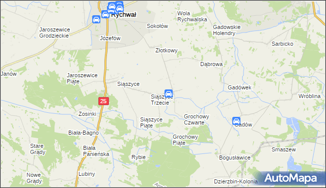 mapa Grochowy, Grochowy na mapie Targeo