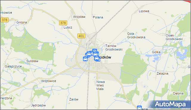 mapa Grodków powiat brzeski, Grodków powiat brzeski na mapie Targeo