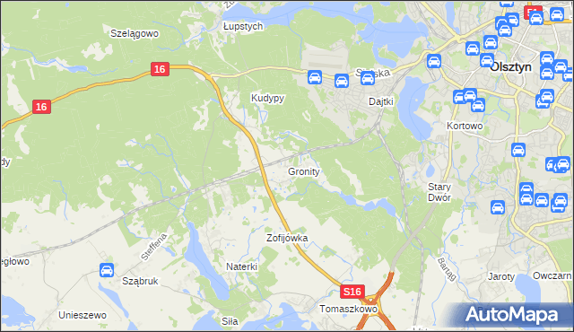 mapa Gronity, Gronity na mapie Targeo