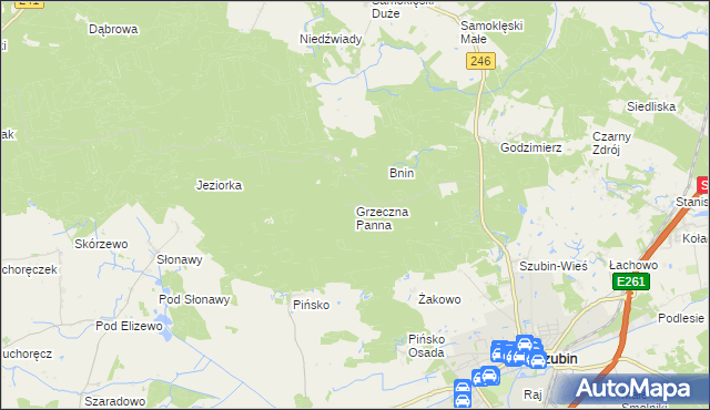 mapa Grzeczna Panna, Grzeczna Panna na mapie Targeo