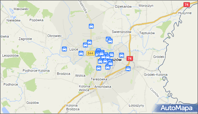 mapa Hrubieszów, Hrubieszów na mapie Targeo