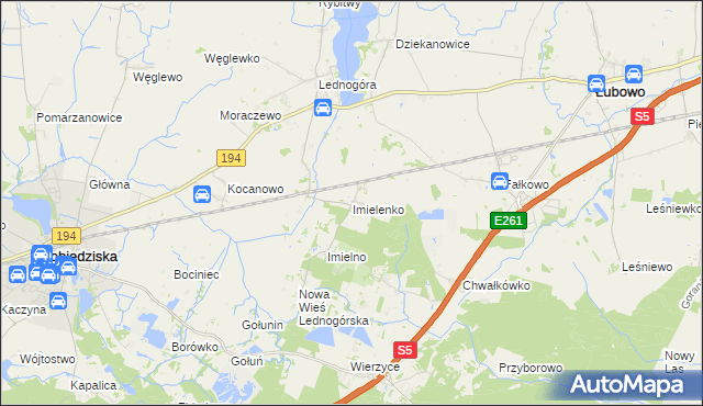 mapa Imielenko, Imielenko na mapie Targeo