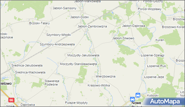 mapa Jabłoń-Piotrowce, Jabłoń-Piotrowce na mapie Targeo