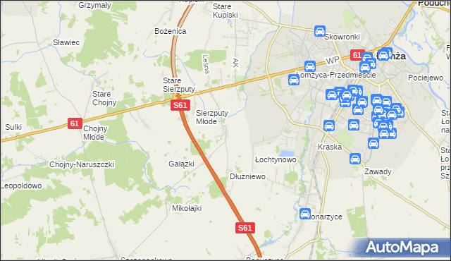 mapa Jarnuty gmina Łomża, Jarnuty gmina Łomża na mapie Targeo
