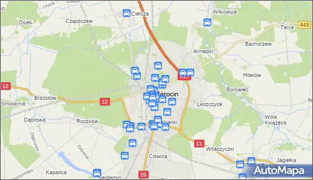 mapa Jarocin, Jarocin na mapie Targeo