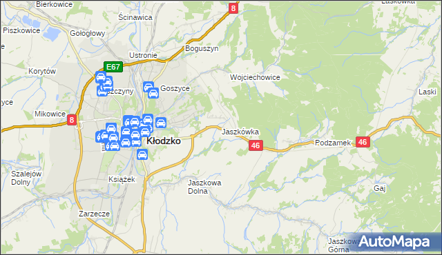 mapa Jaszkówka, Jaszkówka na mapie Targeo