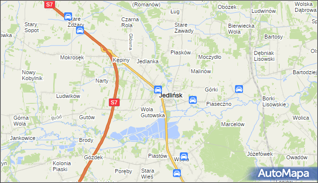 mapa Jedlińsk, Jedlińsk na mapie Targeo