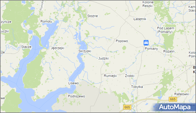 mapa Judziki gmina Bargłów Kościelny, Judziki gmina Bargłów Kościelny na mapie Targeo