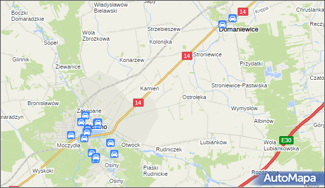 mapa Kadzielin, Kadzielin na mapie Targeo