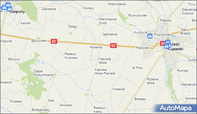 mapa Kąkowa Wola, Kąkowa Wola na mapie Targeo