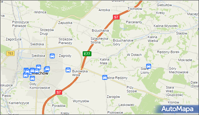 mapa Kalina Mała, Kalina Mała na mapie Targeo