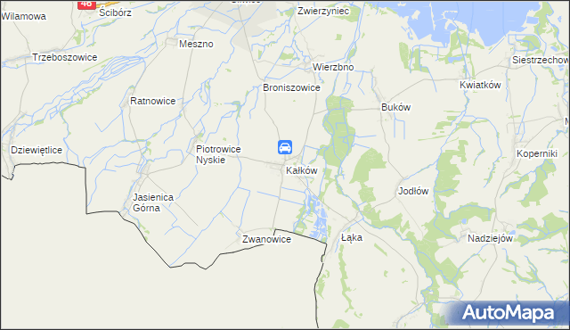 mapa Kałków gmina Otmuchów, Kałków gmina Otmuchów na mapie Targeo